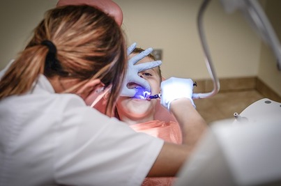 patient receiving dental anesthesia