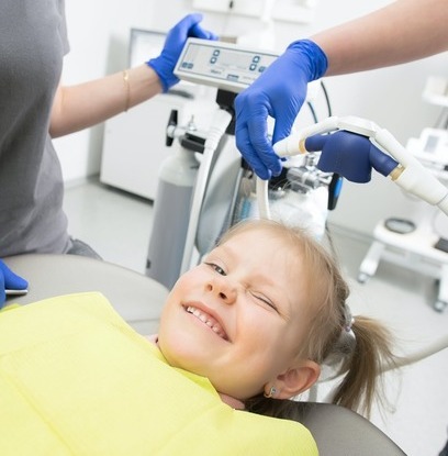 child getting dental sedation